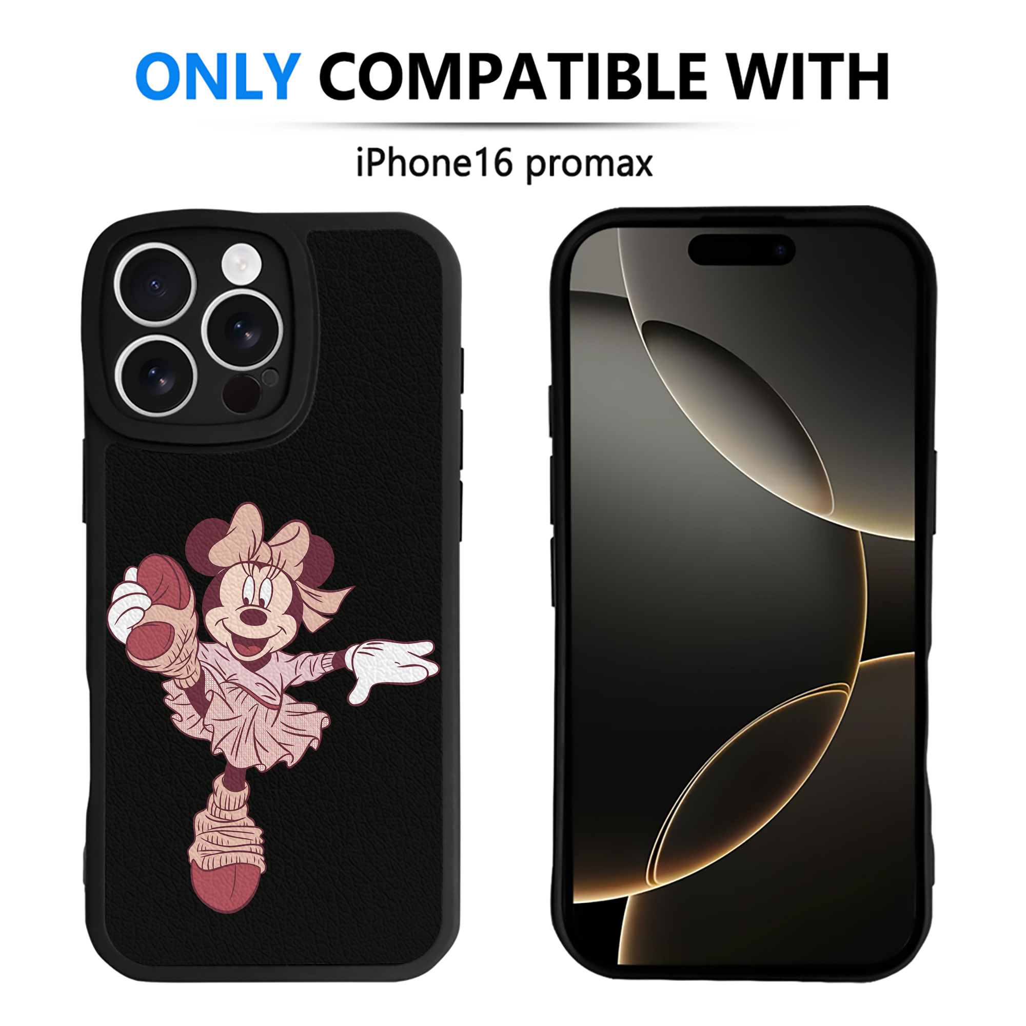 （画像用） ミッキーマウス Mickey Mouse 【iPhone 16シリーズ対応】シリコンスマホケース（レザー調） 材質：シリコン